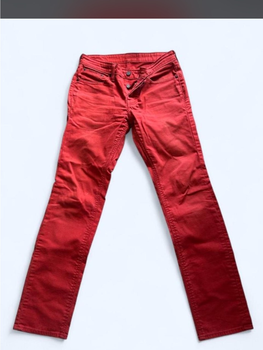 Levi's Red Slim Straight Jeans - Vibrant Denim